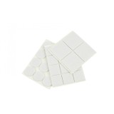 Set protectie pasla autoadeziva, rotunde si dreptunghiulare, 25 x 25 mm / 40 x 40 mm, alb, Geko G29815