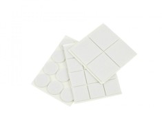 Set protectie pasla autoadeziva, rotunde si dreptunghiulare, 25 x 25 mm / 40 x 40 mm, alb, Geko G29815
