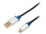 Cablu USB 2.0 A la Micro B 1m Negru, Logilink