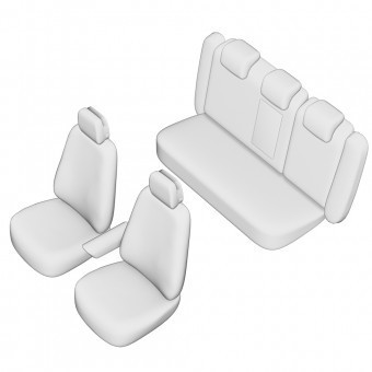 SET HUSE SCAUN UMBRELLA PENTRU AUDI A-4 (B8) 2009-2016 (BANCHETA FRACTIONATA) CU TETIERE FATA PARTIAL PLASTIC. TETIERE SPATE IN FORMA DE L