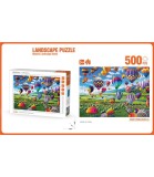 Puzzle pentru Copii 500 de Piese Peisaj cu Baloane