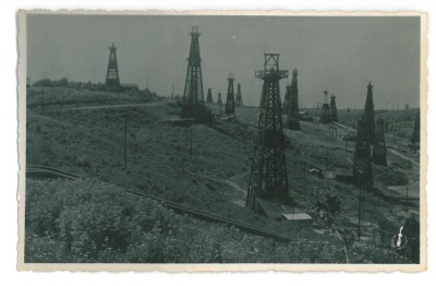 902 - PLOIESTI, Oil Wells, Romania - old postcard, real Photo - used - 1938 foto