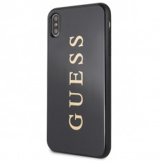 Husa Premium Guess Glitter iPhone XS Max Negru foto