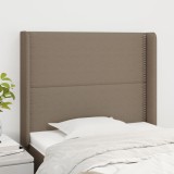 VidaXL Tăblie de pat cu aripioare gri taupe 93x16x118/128 cm textil 3119426