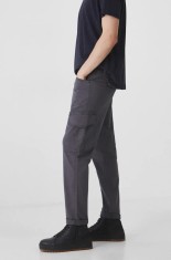 Medicine pantaloni barbati, culoarea gri, cu fason cargo