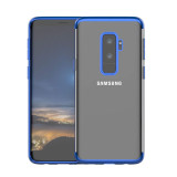 Husa Samsung Galaxy S9 Plus Transparent cu Margini Albastre