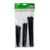 Set de 75 buc Coliere de Plastic, culoare negru,Hofftech,rezistente UV