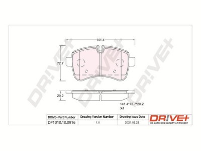 Dr!ve+ DP1010.10.0916 set placute frana,frana disc foto