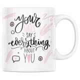 Cana alba personalizata &quot;Your nails say everything about you&quot;, INOVATIX&reg;. 330ml, Oem