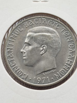 F3 Grecia 10 drahme 1971 UNC foto