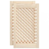 Cumpara ieftin Usi de dulap cu zabrele 2 buc. 39,5x69 cm, lemn masiv de pin
