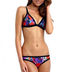 SW749 Costum de baie in doua piese, cu print colorat