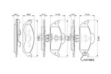 Set placute frana,frana disc MERCEDES M-CLASS (W163) (1998 - 2005) BOSCH 0 986 424 611