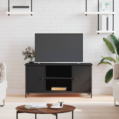 vidaXL Comodă TV, negru, 100x40x50 cm, lemn prelucrat 832763 foto