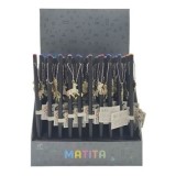 Creioane grafit Zebra JEB0053, HB, model unicorn, corp negru, acryl, cu pandantiv metalic