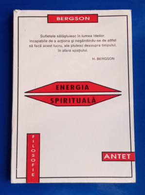 Energia Spirituală - Bergson foto