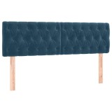 Cumpara ieftin Tablii de pat, albastru inchis, 160x7x78/88 cm, catifea