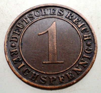 B.159 GERMANIA WEIMAR 1 REICHSPFENNIG 1931 A foto