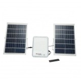Lampa LED cu panouri solare 50W proiector 150W telecomanda, baterie 3,2V/40Ah Breckner Germany