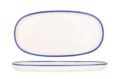 Rinart Placa de service - Blue Edge - Por&amp;Aring;&amp;pound;elan - 30x15 cm - set de 2 foto