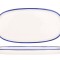 Rinart Placa de service - Blue Edge - Por&Aring;&pound;elan - 30x15 cm - set de 2