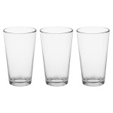 Set 3 pahare din sticla, 475 ml, Transparent, 6x15 cm, ATU-088256, Oem