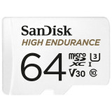 Cumpara ieftin CARD MicroSD SANDISK 64 GB MicroSDXC clasa 10 standard UHS-I U3 SDSQQNR-064G-GN6IA