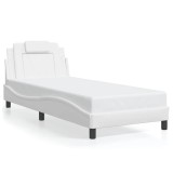 Cumpara ieftin Cadru de pat, Viana, fara saltea, alb, 90x200 cm, piele ecologica