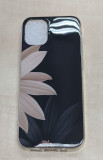 Husa telefon Plastic Apple iPhone 12 Pro 6.1 black flower