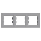 Leziter Nova cadru triplu orizontal gri Mobalis Homvera