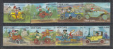 1987 - UNION ISLANDS - WALT DISNEY- CARS serie+2 colite, Animatii, Nestampilat