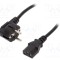 Cablu 3x0,5mm2 CEE 7/7 ştecăr unghi AKYGA, IEC C13 mamă
