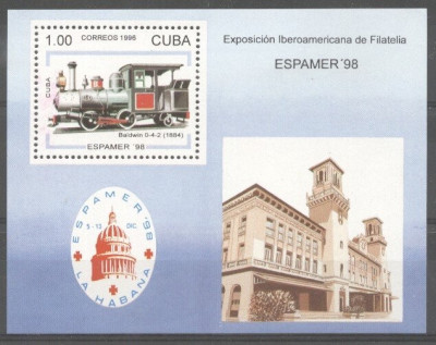 Cuba 1996 Trains, perf. sheet, MNH S.032 foto