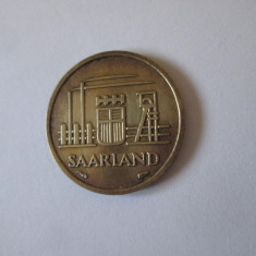 Saarland 10 Franken 1954 in stare foarte bună