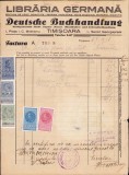 HST A919 Factură 1938 Librăria germană Timișoara