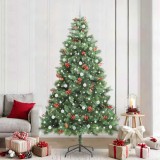 vidaXL Brad de Crăciun artificial Verde 240 cm PVC și Metal 3395155