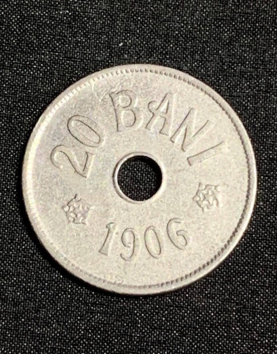 Moneda 20 bani 1906 fără semn