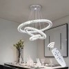 Greelustr Candelabru led HQ-246-H, candelabru modern de sufragerie din cristal cu 3 setari lumini, pandantiv nordic, 3 segmente cerc, Oem