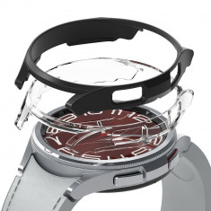 Set 2 Huse de protectie Ringke pentru Samsung Galaxy Watch 6 Clasic (47 mm) Transparent/Negru