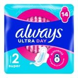 Absorbante Ultra Day Super, marimea 2, 14 bucati, Always