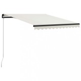 vidaXL Copertină retractabilă manual, crem, 300 x 250 cm 3055185