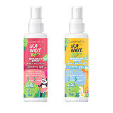 Set 2x Cosmaline Soft Wave Kids spray pentru descurcarea parului cu 90% ingrediente naturale, musete