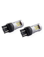 Set 2 Becuri Led Auto, W21/5W, T20, Canbus, 12/24V, Alb