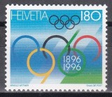 Elvetia 1996 - Centenarul Jocurilor Olimpice Moderne - Atlanta, MNH