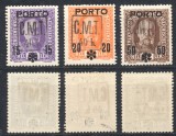ROMANIA 1919 ocupatia &icirc;n Colomeea - Pocuția lot 3 timbre porto MNH /MLH cu supratipare CMT &amp; Austria
