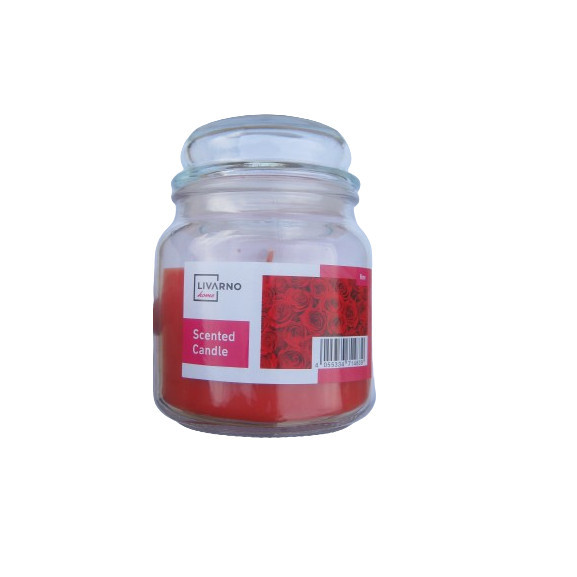 Lumanare parfumata Livarno home, aroma de trandafir, 370 g