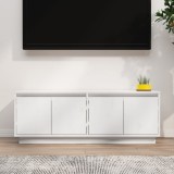vidaXL Comodă TV, alb, 110x34x40 cm, lemn masiv de pin