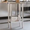Masă de lucru bucătărie vidaXL, 55x30x85 cm, oțel inoxidabil, HORECA, raft inferior, picioare reglabile, argintiu