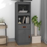 vidaXL Dulap &icirc;nalt, gri, 34x40x108,5 cm, lemn masiv de pin