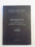 MEMORATOR PENTRU PREGATIREA OFITERILOR IN REZERVA DIN ARMA TANCURI , 1977